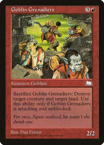 Goblin Grenadiers 104, carta de Magic: The Gathering de Weatherlight