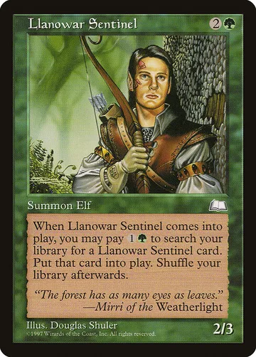 Llanowar Sentinel 134, carta de Magic: The Gathering de Weatherlight