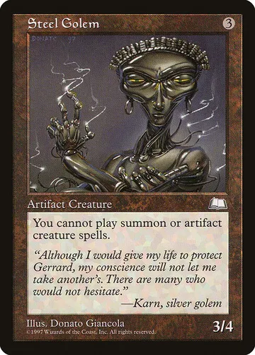 Steel Golem 157, carta de Magic: The Gathering de Weatherlight