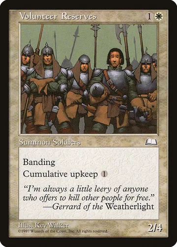 Volunteer Reserves 29, carta de Magic: The Gathering de Weatherlight