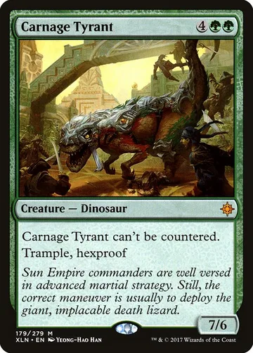 Carnage Tyrant 179, carta de Magic: The Gathering de Ixalan
