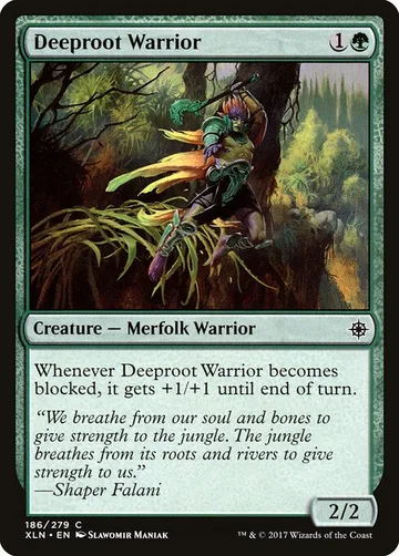 Deeproot Warrior 186, carta de Magic: The Gathering de Ixalan