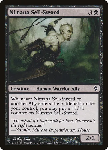 Nimana Sell-Sword 106, carta de Magic: The Gathering de Zendikar