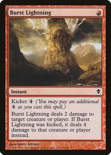 Burst Lightning 119, carta de Magic: The Gathering de Zendikar