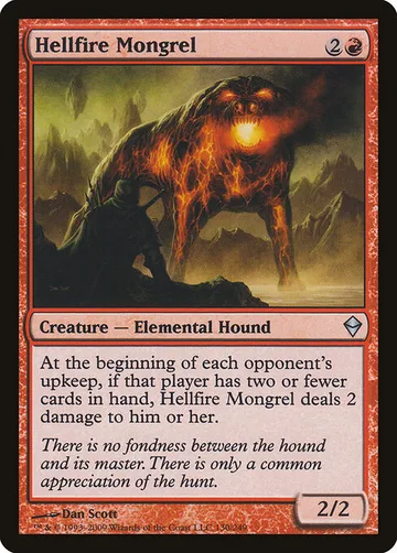 Hellfire Mongrel 130, carta de Magic: The Gathering de Zendikar