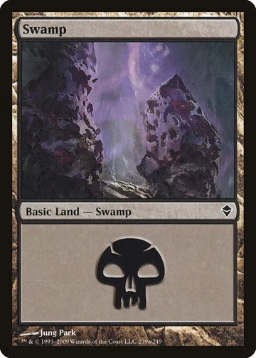 Swamp 239a, carta de Magic: The Gathering de Zendikar