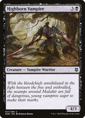 Highborn Vampire 107, carta de Magic: The Gathering de Zendikar Rising