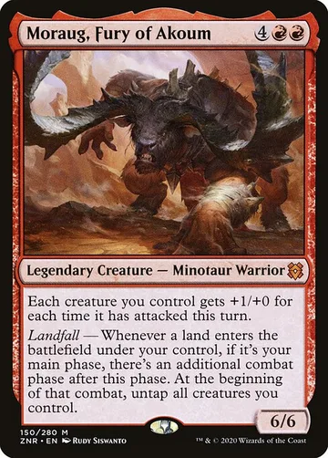 Moraug, Fury of Akoum 150, carta de Magic: The Gathering de Zendikar Rising