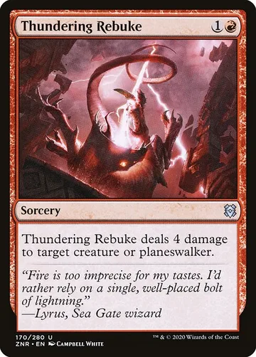 Thundering Rebuke 170, carta de Magic: The Gathering de Zendikar Rising