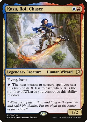 Kaza, Roil Chaser 225, carta de Magic: The Gathering de Zendikar Rising