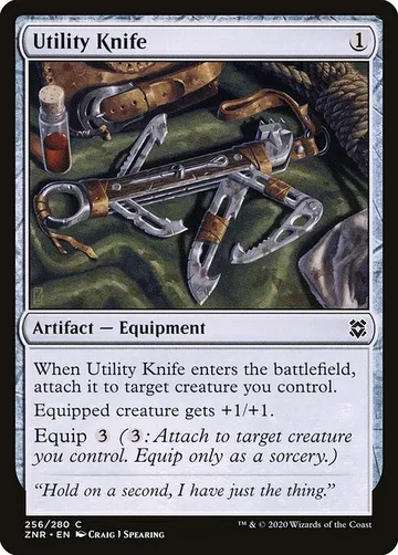 Utility Knife 256, carta de Magic: The Gathering de Zendikar Rising