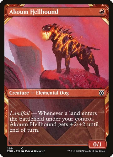 Akoum Hellhound 299, carta de Magic: The Gathering de Zendikar Rising