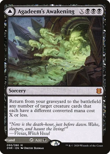 Agadeem's Awakening // Agadeem, the Undercrypt 90, carta de Magic: The Gathering de Zendikar Rising