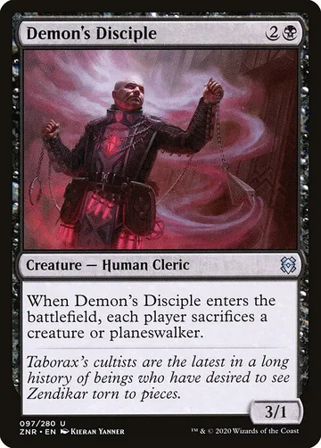 Demon's Disciple 97, carta de Magic: The Gathering de Zendikar Rising