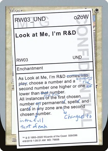 Look at Me, I'm R&D 9