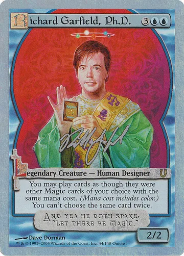 Richard Garfield, Ph.D. 44★, carta de Magic: The Gathering de Unhinged