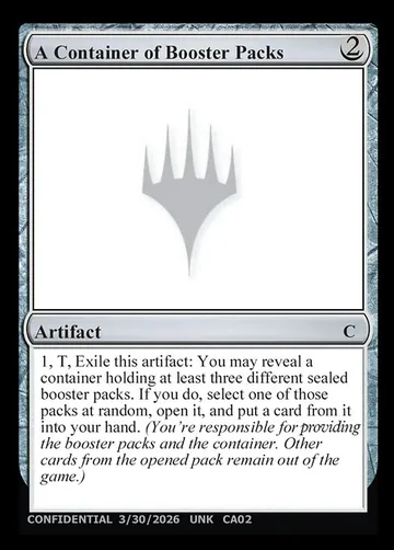 A Container of Booster Packs CA02