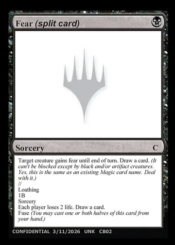 Fear (split card) // Loathing CB02c