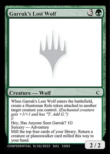 Garruk's Lost Wolf // Hey, Has Anyone Seen Garruk? CG03a
