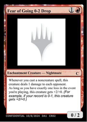 Fear of Going 0-2 Drop CR02