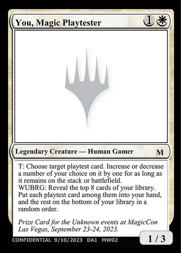 You, Magic Playtester MW02