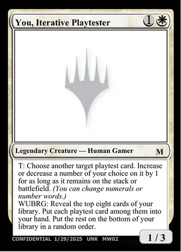 You, Iterative Playtester MW02a