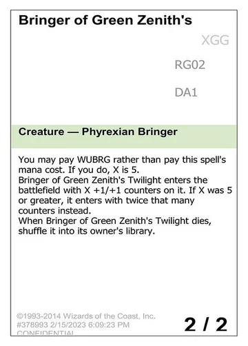 Bringer of Green Zenith's Twilight RG02a