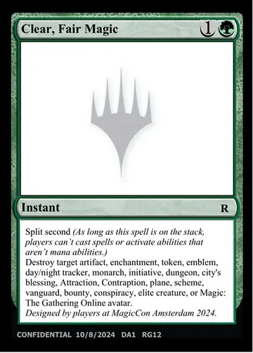 Clear, Fair Magic RG12b