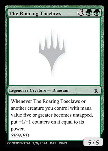 The Roaring Toeclaws RG63