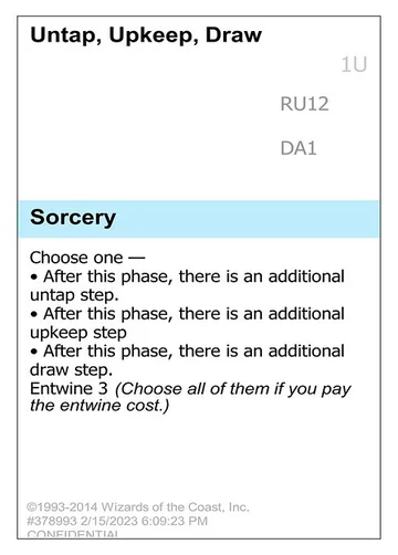 Untap, Upkeep, Draw RU12