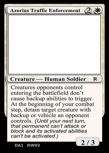Azorius Traffic Enforcement RW03a