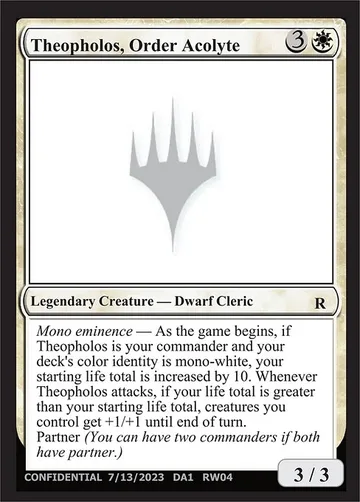 Theopholos, Order Acolyte RW04e
