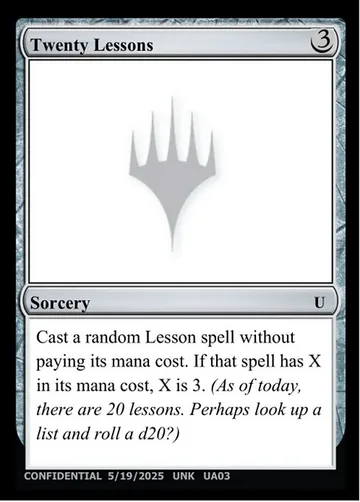 Twenty Lessons UA03