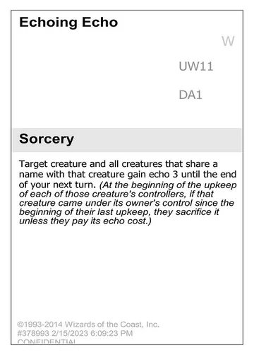Echoing Echo UW11