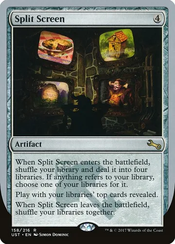 Split Screen 158, carta de Magic: The Gathering de Unstable