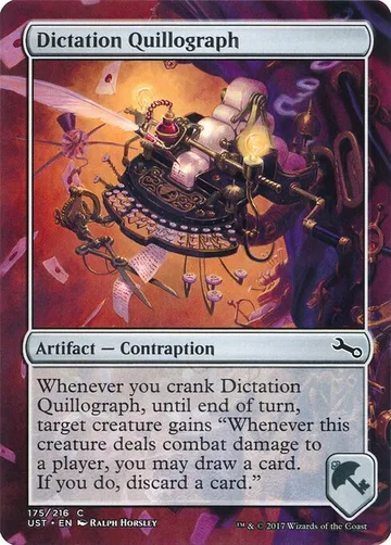 Dictation Quillograph 175, carta de Magic: The Gathering de Unstable
