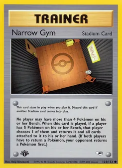 Narrow Gym 124/132, carta de Pokémon de Gym Heroes