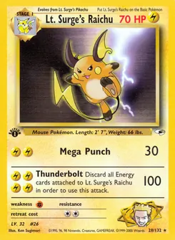 Lt. Surge's Raichu 28/132