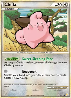 Cleffa 17/123, carta de Pokémon de HeartGold SoulSilver