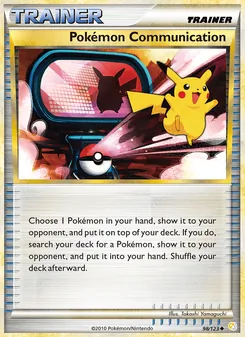 Pokémon Communication 98/123, carta de Pokémon de HeartGold SoulSilver