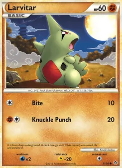 Larvitar 51/95, carta de Pokémon de Liberados