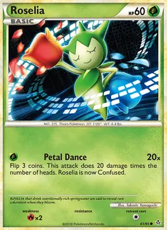 Roselia 61/95, carta de Pokémon de Liberados