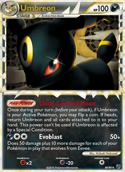 Umbreon 86/90, carta de Pokémon de Undaunted