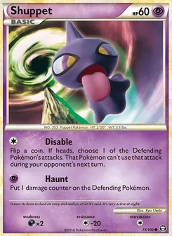 Shuppet 75/102, carta de Pokémon de Triumphant