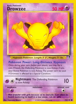 Drowzee 73/110, carta de Pokémon de Legendary Collection