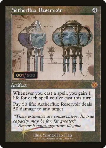 Aetherflux Reservoir 65z, carta de Magic: The Gathering de The Brothers' War Retro Artifacts