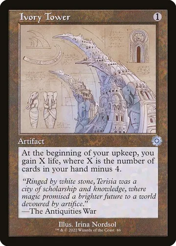 Ivory Tower 86, carta de Magic: The Gathering de The Brothers' War Retro Artifacts