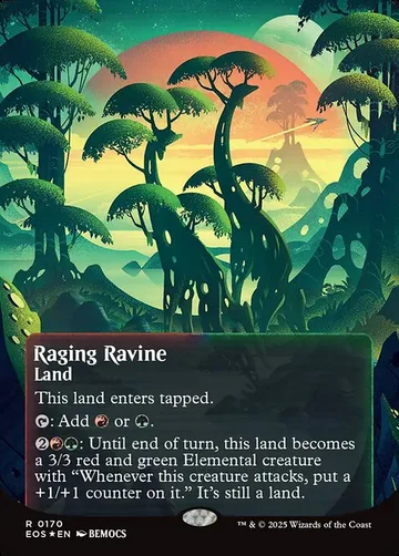 Raging Ravine 170, carta de Magic: The Gathering de Edge of Eternities: Stellar Sights