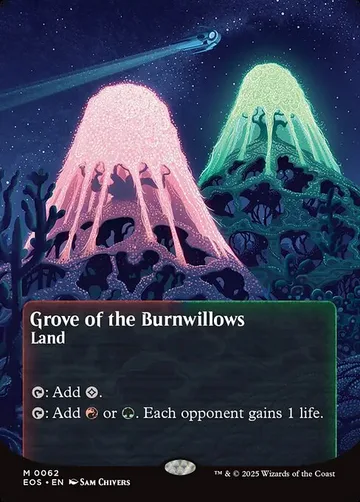 Grove of the Burnwillows 62, carta de Magic: The Gathering de Edge of Eternities: Stellar Sights