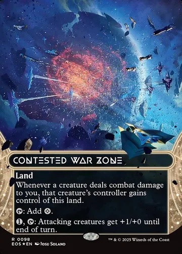 Contested War Zone 98, carta de Magic: The Gathering de Edge of Eternities: Stellar Sights